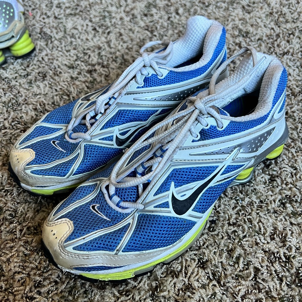 Nike blue and White Athletic Shoes